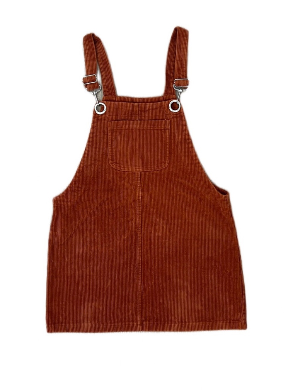 Forever 21 Corduroy Pinafore Dress - Rust Brown